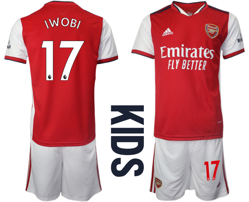 Youth 2021-2022 Club Arsenal home red #17 Soccer Jersey